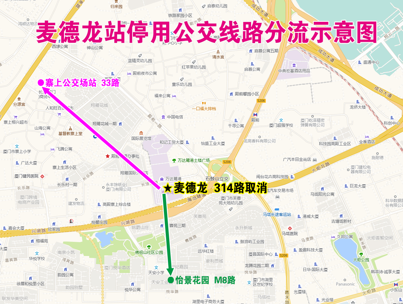 麦德龙站停用公交线路分流示意图.jpg 麦德龙站停用公交线路分流示意图.jpg